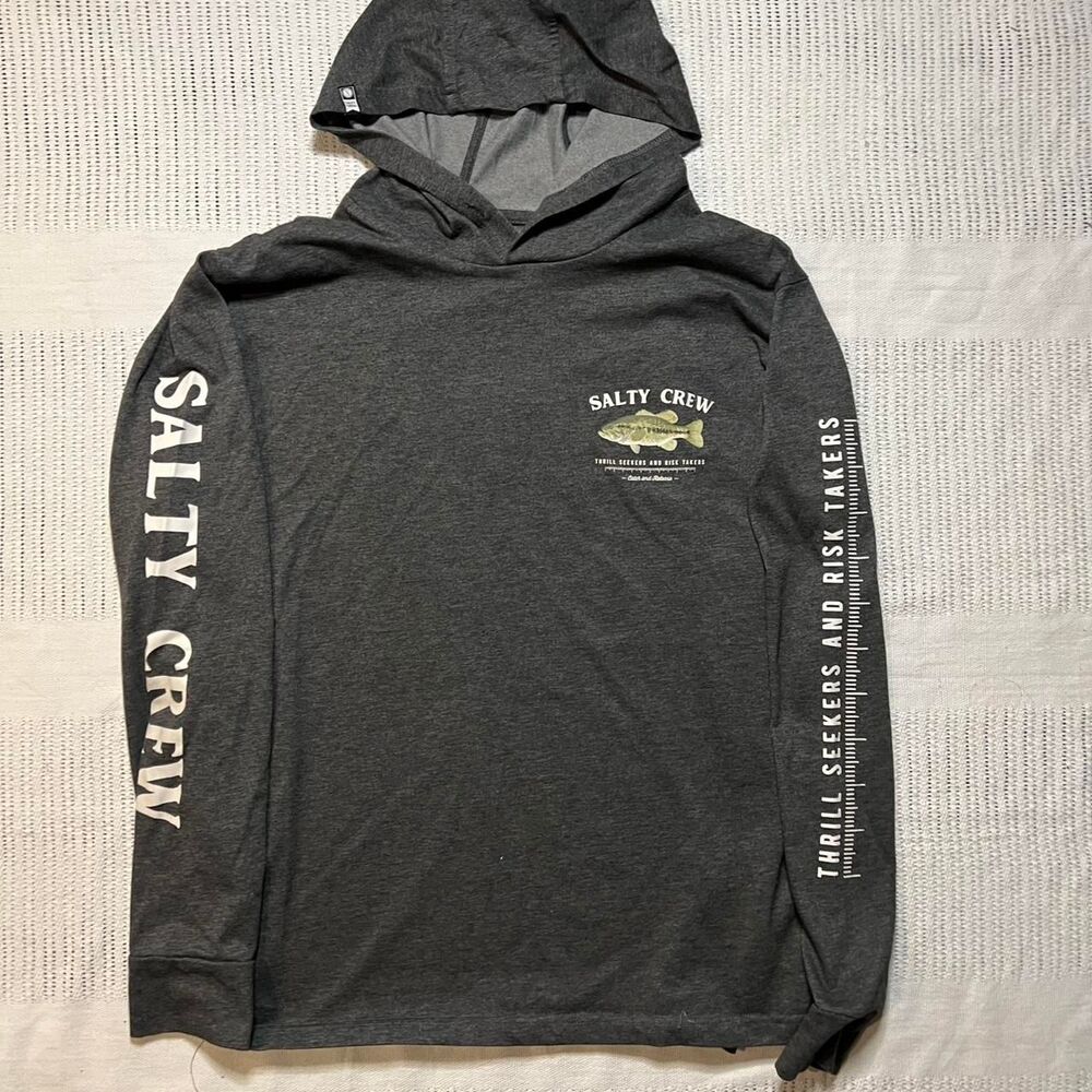 Salty-crew Men's Grey and Black Hoodie